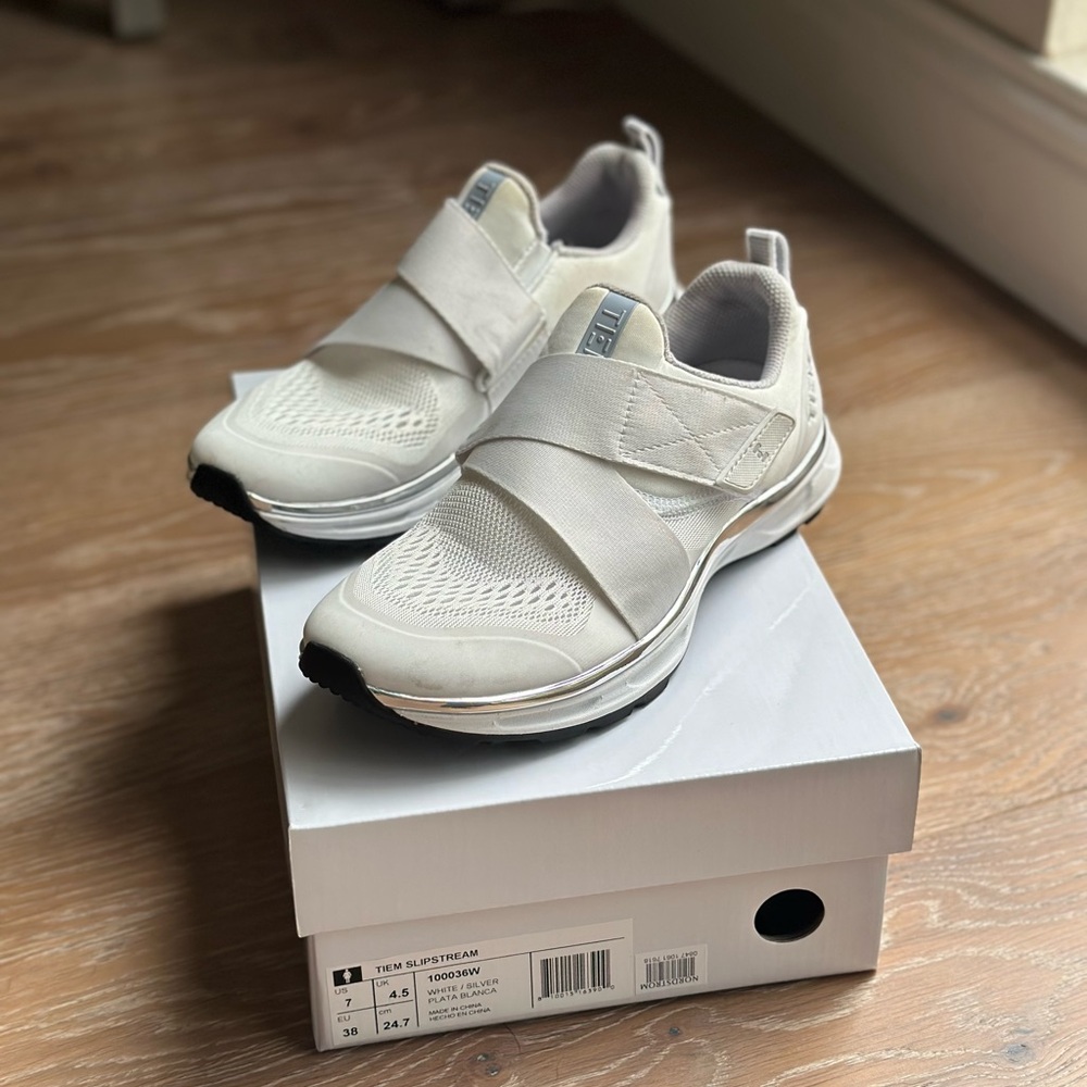 Tiem Slipstream Cycle Shoes in White / Silver Metallic LIMITED EDITION SOLD OUT
